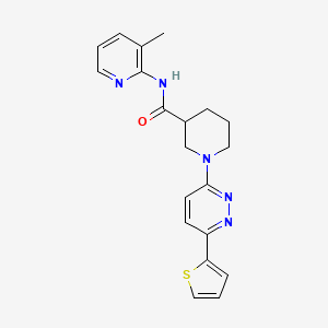 molecular formula C20H21N5OS B2759362 N-(3-methylpyridin-2-yl)-1-(6-(thiophen-2-yl)pyridazin-3-yl)piperidine-3-carboxamide CAS No. 1105229-16-0