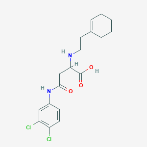 molecular formula C18H22Cl2N2O3 B2759410 2-{[2-(CYCLOHEX-1-EN-1-YL)ETHYL]AMINO}-3-[(3,4-DICHLOROPHENYL)CARBAMOYL]PROPANOIC ACID CAS No. 484048-93-3