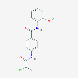 molecular formula C17H17ClN2O3 B2759425 4-(2-chloropropanamido)-N-(2-methoxyphenyl)benzamide CAS No. 790270-96-1