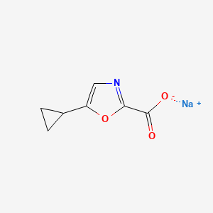 molecular formula C7H6NNaO3 B2759428 Sodium;5-cyclopropyl-1,3-oxazole-2-carboxylate CAS No. 2375261-83-7