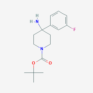tert-Butyl 4-amino-4-(3-fluorophenyl)piperidine-1-carboxylate