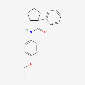 molecular formula C20H23NO2 B2759448 N-(4-ethoxyphenyl)-1-phenylcyclopentane-1-carboxamide CAS No. 332392-08-2