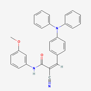 molecular formula C29H23N3O2 B2759460 (Z)-2-Cyano-N-(3-methoxyphenyl)-3-[4-(N-phenylanilino)phenyl]prop-2-enamide CAS No. 478017-36-6
