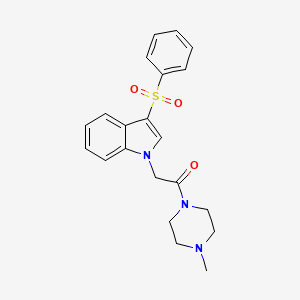 1-(4-methylpiperazin-1-yl)-2-(3-(phenylsulfonyl)-1H-indol-1-yl)ethanone