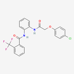 N-(2-(2-(4-chlorophenoxy)acetamido)phenyl)-2-(trifluoromethyl)benzamide