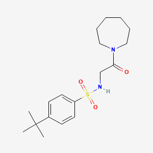 molecular formula C18H28N2O3S B2759491 N-[2-(azepan-1-yl)-2-oxoethyl]-4-tert-butylbenzene-1-sulfonamide CAS No. 727689-28-3
