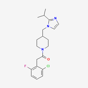 2-(2-chloro-6-fluorophenyl)-1-(4-((2-isopropyl-1H-imidazol-1-yl)methyl)piperidin-1-yl)ethanone