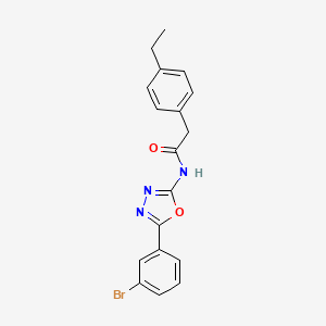 molecular formula C18H16BrN3O2 B2759499 N-[5-(3-bromophenyl)-1,3,4-oxadiazol-2-yl]-2-(4-ethylphenyl)acetamide CAS No. 1170227-73-2
