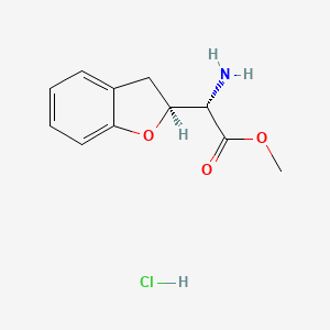 molecular formula C11H14ClNO3 B2759506 rac-methyl (2R)-2-amino-2-[(2R)-2,3-dihydro-1-benzofuran-2-yl]acetate hydrochloride CAS No. 2248406-93-9