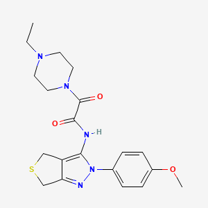 molecular formula C20H25N5O3S B2759513 2-(4-ethylpiperazin-1-yl)-N-[2-(4-methoxyphenyl)-2H,4H,6H-thieno[3,4-c]pyrazol-3-yl]-2-oxoacetamide CAS No. 899969-72-3