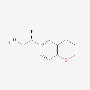 molecular formula C12H16O2 B2759554 (2R)-2-(3,4-Dihydro-2H-chromen-6-yl)propan-1-ol CAS No. 2248184-61-2