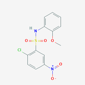 molecular formula C13H11ClN2O5S B2759557 2-chloro-N-(2-methoxyphenyl)-5-nitrobenzene-1-sulfonamide CAS No. 306956-02-5