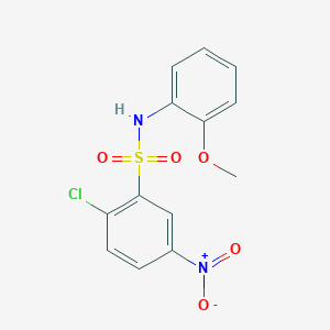 molecular formula C13H11ClN2O5S B2759557 2-chloro-N-(2-methoxyphenyl)-5-nitrobenzenesulfonamide CAS No. 306956-02-5