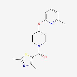 B2759592 (2,4-Dimethylthiazol-5-yl)(4-((6-methylpyridin-2-yl)oxy)piperidin-1-yl)methanone CAS No. 1797552-30-7