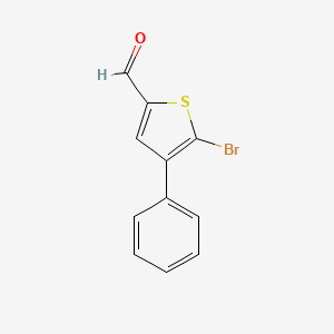 molecular formula C11H7BrOS B2759594 5-Bromo-4-phenylthiophene-2-carbaldehyde CAS No. 1138326-95-0
