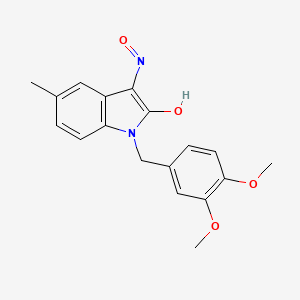 molecular formula C18H18N2O4 B2759598 (3Z)-1-(3,4-dimethoxybenzyl)-3-(hydroxyimino)-5-methyl-1,3-dihydro-2H-indol-2-one CAS No. 867136-29-6