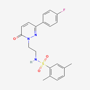 N-(2-(3-(4-fluorophenyl)-6-oxopyridazin-1(6H)-yl)ethyl)-2,5-dimethylbenzenesulfonamide