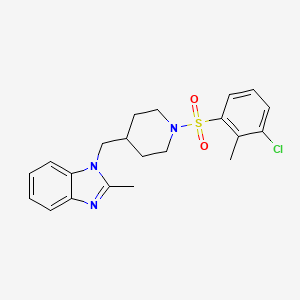 1-((1-((3-chloro-2-methylphenyl)sulfonyl)piperidin-4-yl)methyl)-2-methyl-1H-benzo[d]imidazole