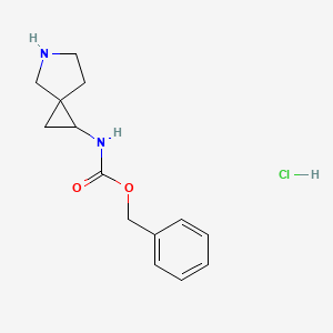 molecular formula C14H19ClN2O2 B2759671 Benzyl 5-azaspiro[2.4]heptan-1-ylcarbamate hydrochloride CAS No. 1707602-66-1