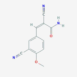 (Z)-2-Cyano-3-(3-cyano-4-methoxyphenyl)prop-2-enamide