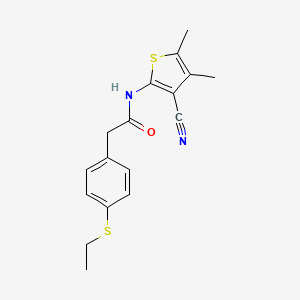 N-(3-cyano-4,5-dimethylthiophen-2-yl)-2-(4-(ethylthio)phenyl)acetamide