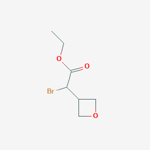 molecular formula C7H11BrO3 B2759685 Ethyl 2-bromo-2-(oxetan-3-yl)acetate CAS No. 2306269-69-0