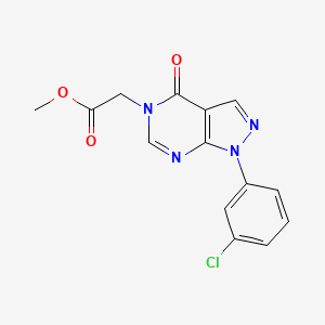 Methyl 2-[1-(3-chlorophenyl)-4-oxopyrazolo[3,4-d]pyrimidin-5-yl]acetate