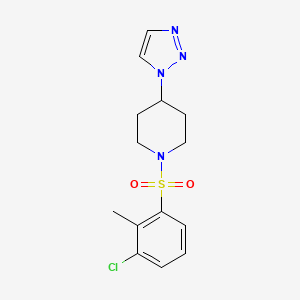 1-((3-chloro-2-methylphenyl)sulfonyl)-4-(1H-1,2,3-triazol-1-yl)piperidine