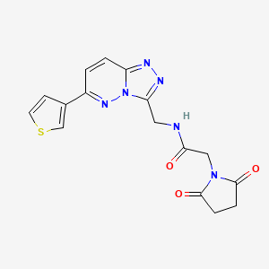 2-(2,5-dioxopyrrolidin-1-yl)-N-((6-(thiophen-3-yl)-[1,2,4]triazolo[4,3-b]pyridazin-3-yl)methyl)acetamide