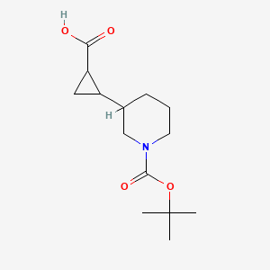 2-{1-[(Tert-butoxy)carbonyl]piperidin-3-yl}cyclopropane-1-carboxylic acid