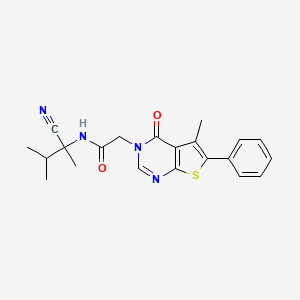 N-(1-cyano-1,2-dimethylpropyl)-2-{5-methyl-4-oxo-6-phenyl-3H,4H-thieno[2,3-d]pyrimidin-3-yl}acetamide