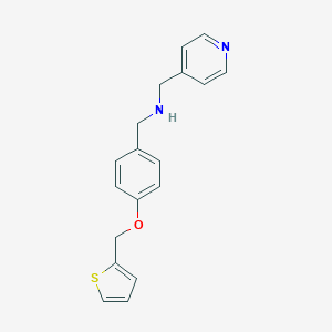 molecular formula C18H18N2OS B275971 N-(4-pyridinylmethyl)-N-[4-(2-thienylmethoxy)benzyl]amine 