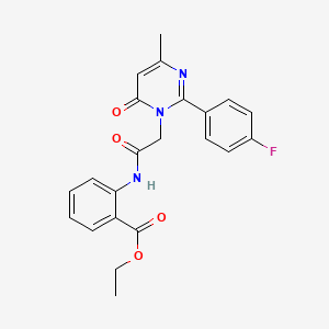 ethyl 2-({[2-(4-fluorophenyl)-4-methyl-6-oxopyrimidin-1(6H)-yl]acetyl}amino)benzoate