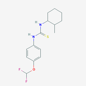B2759714 1-[4-(Difluoromethoxy)phenyl]-3-(2-methylcyclohexyl)thiourea CAS No. 398996-43-5