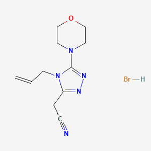 2-[5-(morpholin-4-yl)-4-(prop-2-en-1-yl)-4H-1,2,4-triazol-3-yl]acetonitrile hydrobromide