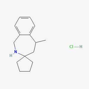 5-Methyl-1,2,4,5-tetrahydrospiro[benzo[c]azepine-3,1'-cyclopentane] hydrochloride