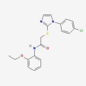 2-((1-(4-chlorophenyl)-1H-imidazol-2-yl)thio)-N-(2-ethoxyphenyl)acetamide