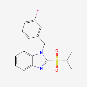 molecular formula C17H17FN2O2S B2759721 1-(3-fluorobenzyl)-2-(isopropylsulfonyl)-1H-benzo[d]imidazole CAS No. 886903-80-6