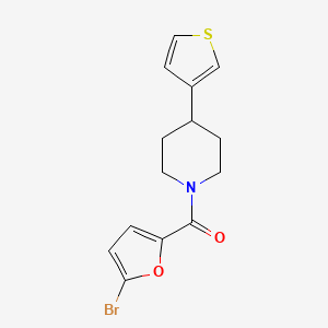 (5-Bromofuran-2-yl)(4-(thiophen-3-yl)piperidin-1-yl)methanone