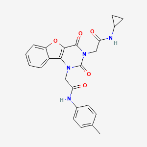 N-cyclopropyl-2-(2,4-dioxo-1-(2-oxo-2-(p-tolylamino)ethyl)-1,2-dihydrobenzofuro[3,2-d]pyrimidin-3(4H)-yl)acetamide