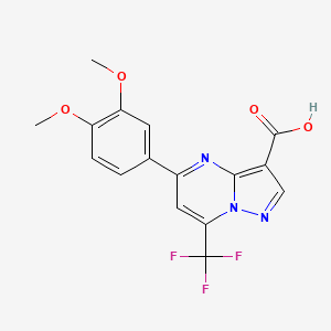 5-(3,4-Dimethoxyphenyl)-7-(trifluoromethyl)pyrazolo[1,5-a]pyrimidine-3-carboxylic acid
