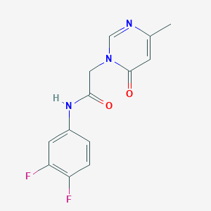 molecular formula C13H11F2N3O2 B2759732 N-(3,4-difluorophenyl)-2-(4-methyl-6-oxopyrimidin-1(6H)-yl)acetamide CAS No. 1203349-31-8