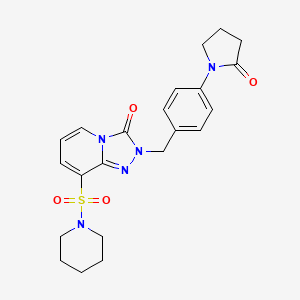 B2759733 3-(3-{[4-(4-chlorophenyl)piperazin-1-yl]carbonyl}phenyl)-N,N-dimethylpyrazin-2-amine CAS No. 1251600-27-7