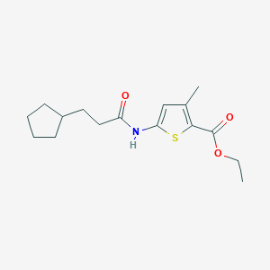Ethyl 5-(3-cyclopentylpropanamido)-3-methylthiophene-2-carboxylate