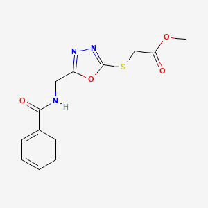Methyl 2-((5-(benzamidomethyl)-1,3,4-oxadiazol-2-yl)thio)acetate