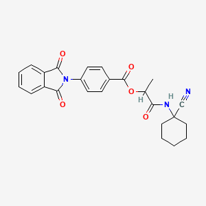 molecular formula C25H23N3O5 B2759743 [1-[(1-Cyanocyclohexyl)amino]-1-oxopropan-2-yl] 4-(1,3-dioxoisoindol-2-yl)benzoate CAS No. 937915-92-9