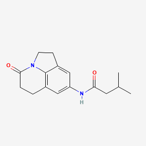 3-methyl-N-(4-oxo-2,4,5,6-tetrahydro-1H-pyrrolo[3,2,1-ij]quinolin-8-yl)butanamide