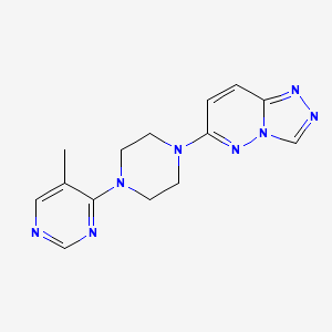 molecular formula C14H16N8 B2759753 6-[4-(5-Methylpyrimidin-4-yl)piperazin-1-yl]-[1,2,4]triazolo[4,3-b]pyridazine CAS No. 2380088-03-7