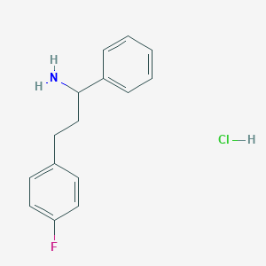 3-(4-Fluorophenyl)-1-phenylpropan-1-amine;hydrochloride