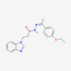 molecular formula C20H22N4O2 B2759755 (Z)-3-(1H-benzo[d]imidazol-1-yl)-N'-(1-(4-ethoxyphenyl)ethylidene)propanehydrazide CAS No. 374630-39-4